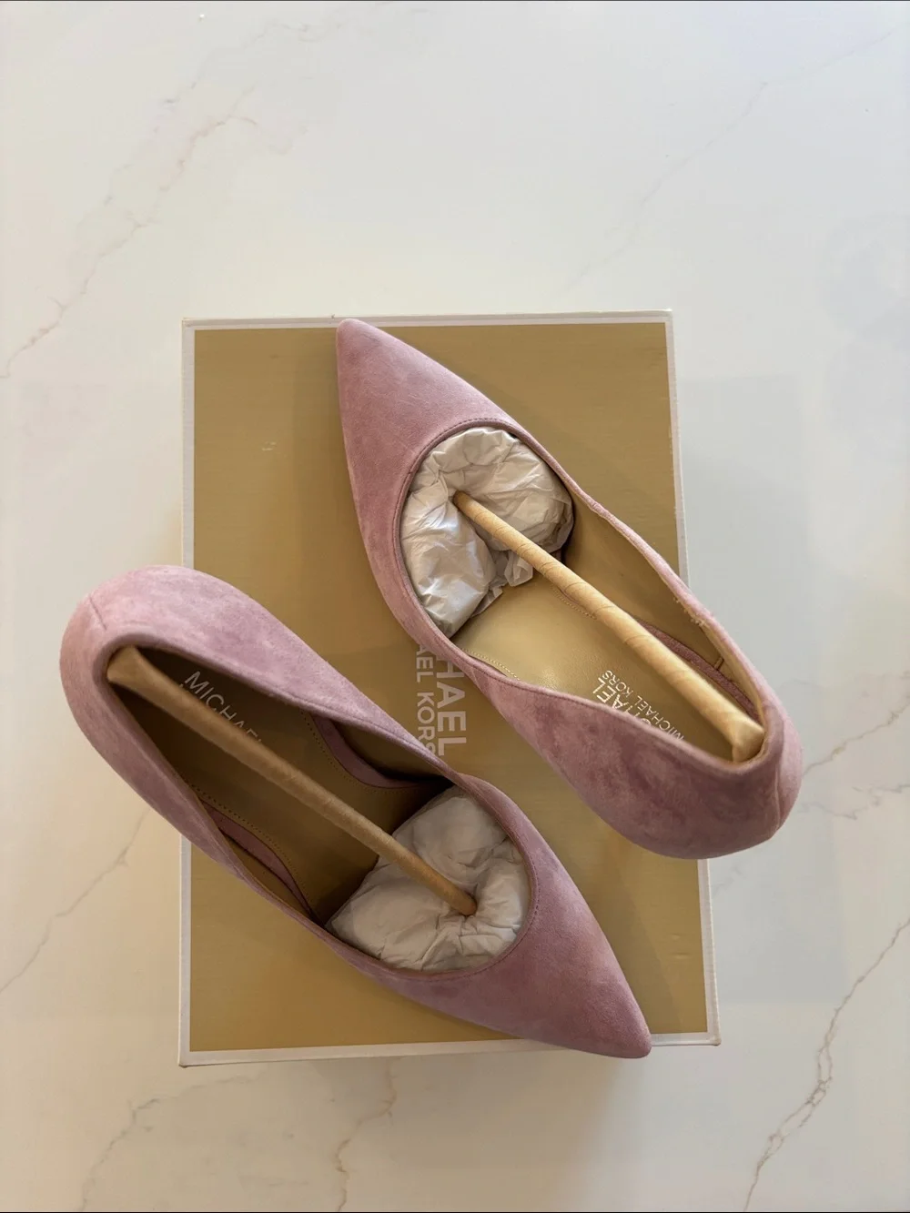 Michael Kors Pink Suede Pointed Toe Stiletto Heels